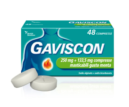 Gaviscon 48 cpr ment250+133,5 mg