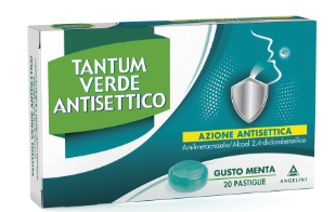 TANTUM VERDE ANTISETTICO*20 pastiglie gusto menta 0,6 mg + 1,20 mg