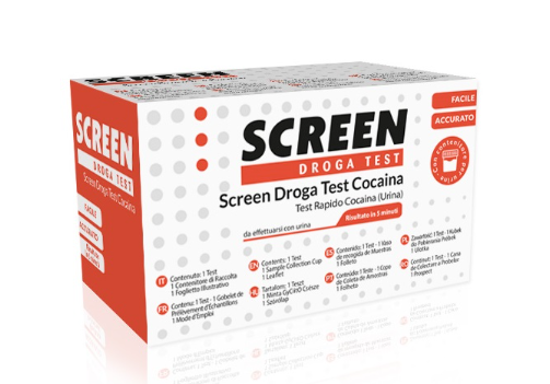 SCREEN DROGA TEST COCAINA TEST ANTIDROGA CON CONTENITORE URINA