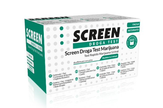 SCREEN DROGA TEST MARIJUANA TEST ANTIDROGA CON CONTENITORE URINA