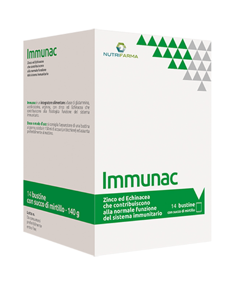 IMMUNAC 14 BUSTINE 10 G CON SUCCO DI MIRTILLO