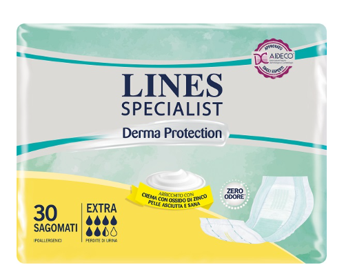 LINES SPECIALIST DERM PANNOLONE SAGOMATO EXTRA 30 PEZZI