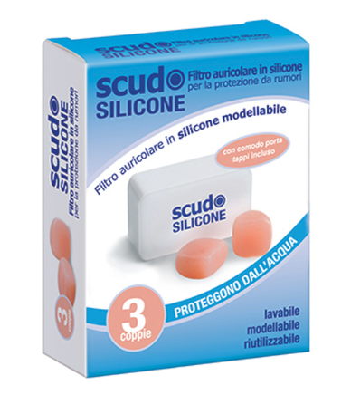 TAPPO AURICOLARE EARPLUG SCUDO IN SILICONE 3 COPPIE 6 PEZZI ARTICOLO 7