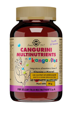 CANGURINI MULTINUTRIENTS FRUTTI BOSCO 60 TAVOLETTE MASTICABILI