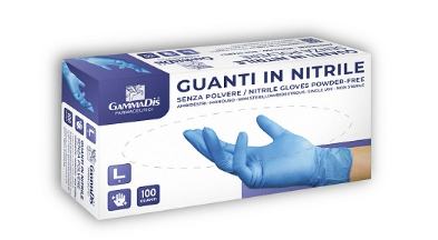 GUANTI NITRILE SENZA POLVERE MEDIUM 100 PEZZI