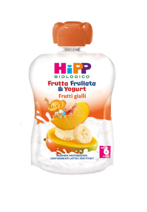 HIPP BIO FRUTTA FRULLATA YOGURT FRUTTI GIALLI 90 G