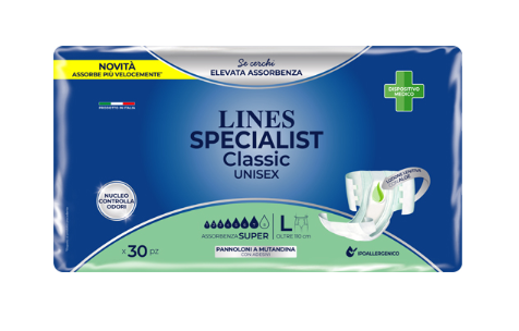 PANNOLONE A MUTANDA LINES SPECIALIST CLASSIC SUPER MG 30 PEZZI