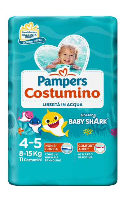 PAMPERS COSTUMINO BABY SHARK CP S 4-5 11 PEZZI