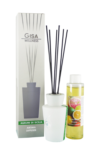 DIFFUSORE BASTONCINI LINEA WHITE AGRUMI DI SICILIA