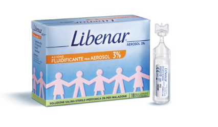 SOLUZIONE SALINA IPERTONICA 3% LIBENAR PER INALAZIONE CON AEROSOL 18 F