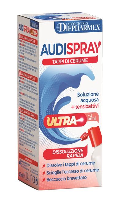 AUDISPRAY ULTRA +3 ANNI SOLUZIONE ACQUOSA + TENSIOATTIVI SPRAY TAPPI D