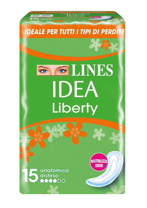 LINES IDEA ASSORBENTE LIBERTY ANATOMICO 15 PEZZI