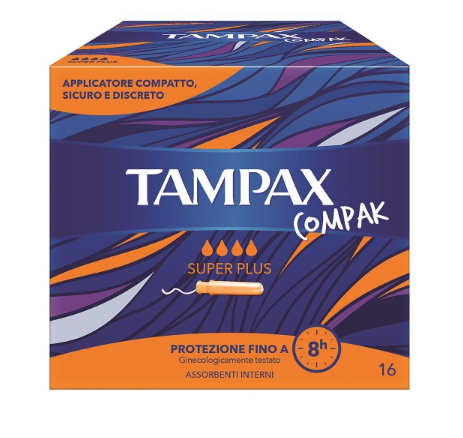 TAMPAX COMPAK ASSORBENTE INTERNO SUPER PLUS 16 PEZZI