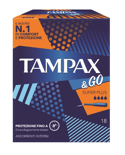 TAMPAX &GO ASSORBENTE INTERNO SUPER PLUS 18 PEZZI