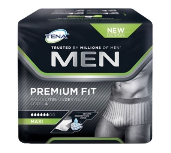 MUTANDINA ASSORBENTE MASCHILE TENA MEN PREMIUM FIT LIVELLO 4 S/M 10 PE