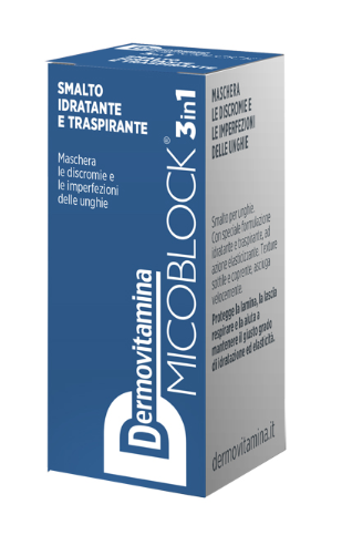 DERMOVITAMINA MICOBLOCK 3 IN 1 SMALTO IDRATANTE E TRASPIRANTE BLU 5 ML