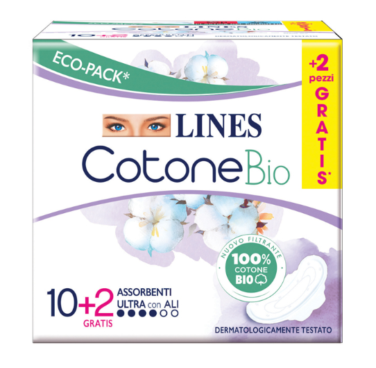 LINES COTONE BIO ULTRA ALI 10+2 PEZZI