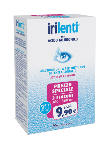 SOLUZIONE UNICA PER LENTI A CONTATTO IRILENTI CON ACIDO IALURONICO 2 F