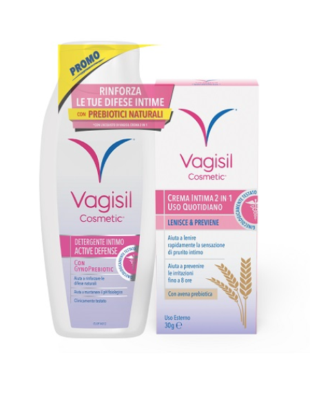 VAGISIL DUO DEFENSE CREMA INTIMA 2 IN 1 30 G + DETERGENTE INTIMO 250 M