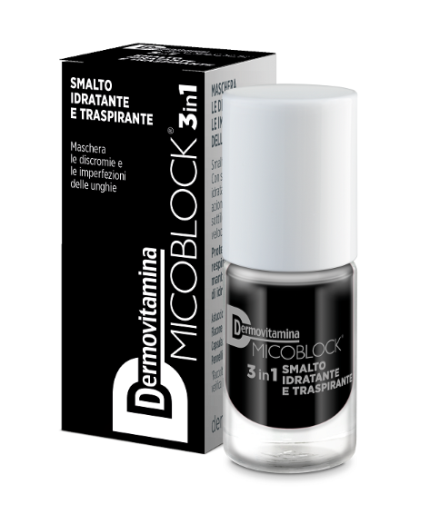 DERMOVITAMINA MICOBLOCK 3IN1 SMALTO IDRATANTE E TRASPIRANTE NERO 5 ML