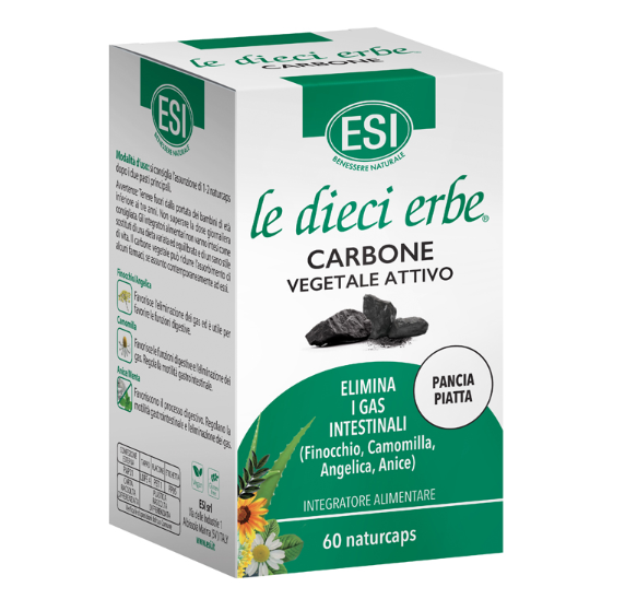 ESI LE DIECI ERBE CARBONE VEGETALE ATTIVO 60 NATURCAPS