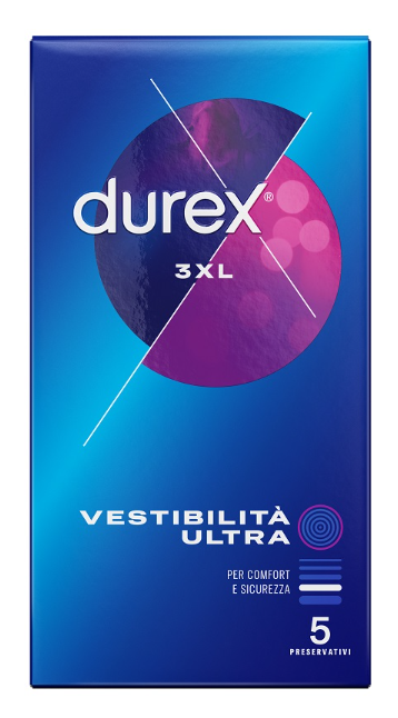 PRESERVATIVO DUREX 3XL VESTIBILITA' ULTRA 5 PEZZI