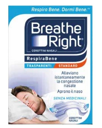 CEROTTI NASALI BREATHE RIGHT TRASPARENTI 10 PEZZI