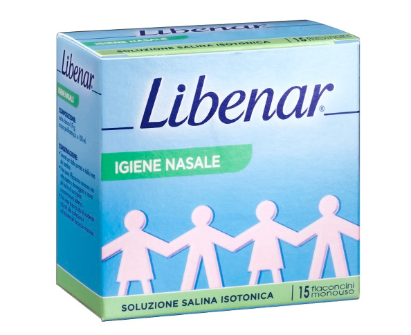 SOLUZIONE SALINA ISOTONICA 0,9% LIBENAR PER IGIENE NASALE 15 FLACONCIN