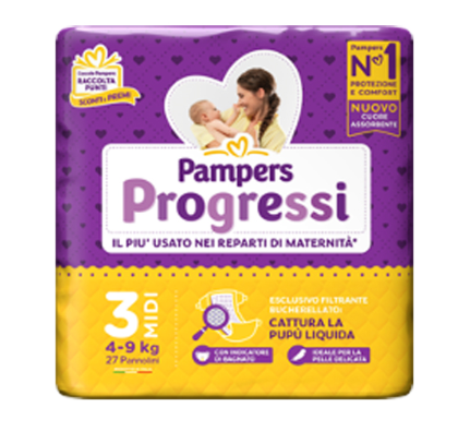 PAMPERS PROGRESSI MIDI 27 PEZZI