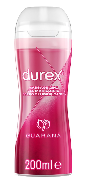 DUREX MASSAGE 2 IN 1 GEL MASSAGGIO CORPO E LUBRIFICANTE GUARANA' 200 M