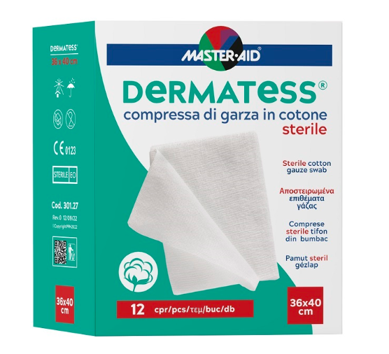 GARZA IDROFILA DERMATESS COTONE 36X40 12 PEZZI