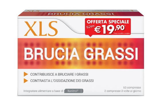 XLS BRUCIA GRASSI 60 COMPRESSE TAGLIO PREZZO