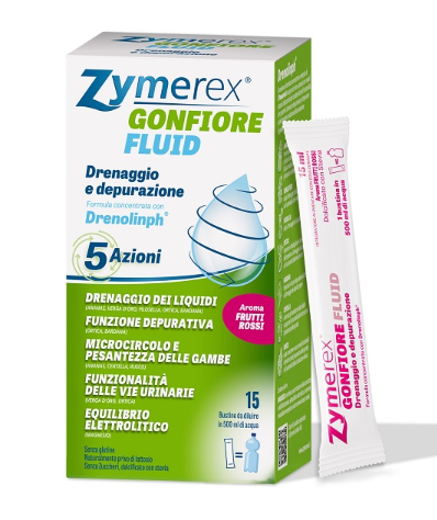 ZYMEREX GONFIORE FLUID FRUTTI ROSSI 15 BUSTINE