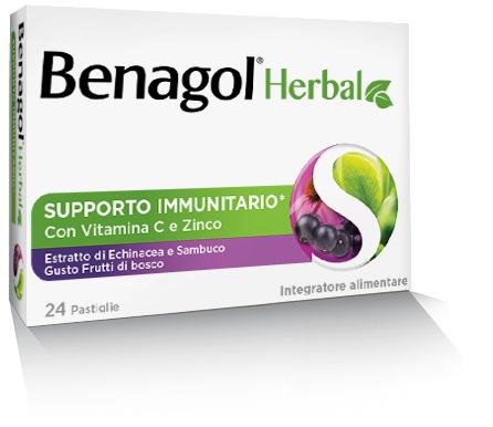 BENAGOL HERBAL FRUTTI DI BOSCO 24 PASTIGLIE - OUTLET