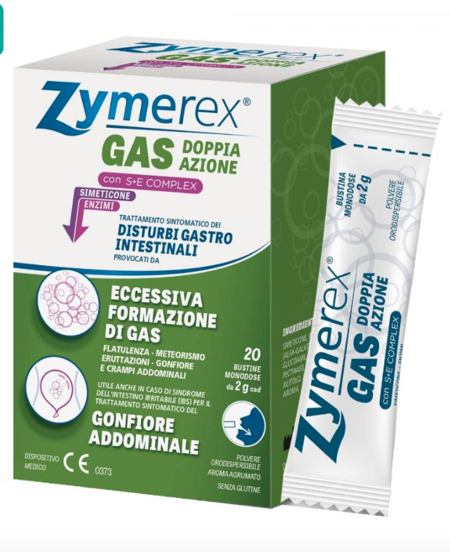 ZYMEREX GONFIORE GAS DOPPIA AZIONE 20 BUSTINE