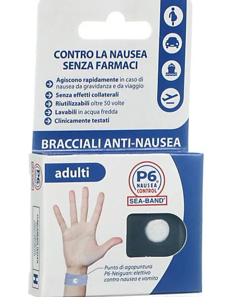 BRACCIALE ANTI NAUSEA PER ADULTI P6 NAUSEA CONTROL 2 PEZZI
