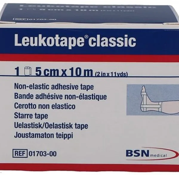 LEUKOTAPE BENDA ANELASTICA PER BENDAGGI FUNZIONALI 5X100 CM