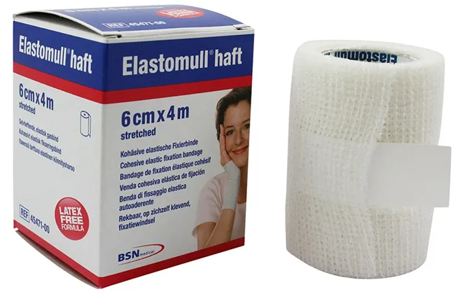BENDA ELASTICA AUTOADESIVA ELASTOMULL HAFT BLU 6X400 CM