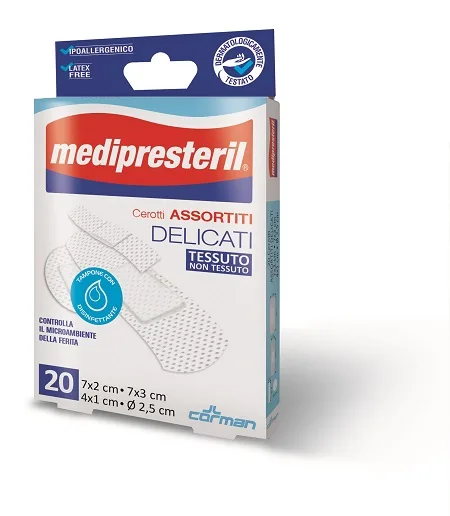 CEROTTO GRANDE MEDIPRESTERIL DELICATO TNT 7X3CM 20 PEZZI