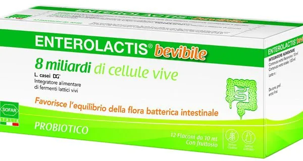 ENTEROLACTIS BEVIBILE 12 FLACONCINI DA 10 ML SOFAR