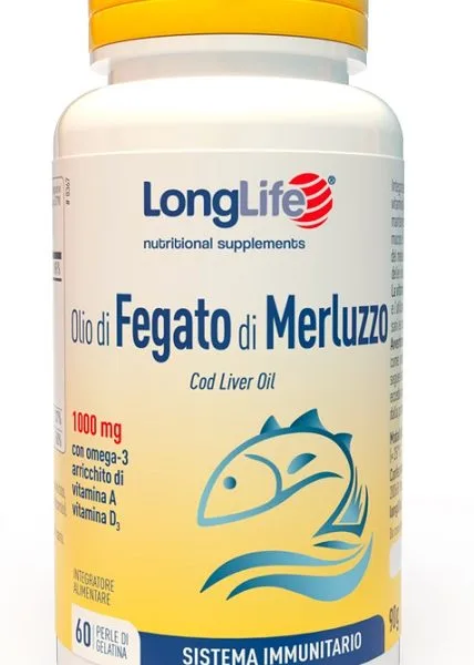 LONGLIFE OLIO FEGATO MERLUZZO 1000 MG 60 PERLE IN GELATINA