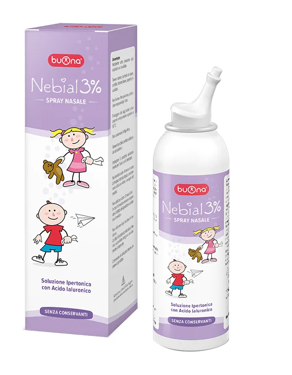 NEBIAL SOLUZIONE SALINA IPERTONICA DI SODIO CLORURO AL 3% CON ACIDO IALURONICO SPRAY NASALE 100 ML