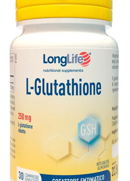 LONGLIFE L-GLUTATHIONE 250 MG 30 COMPRESSE