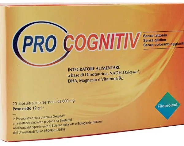 PROCOGNITIV 20 CAPSULE ACIDO RESISTENTI VEGETALI DA 600 MG
