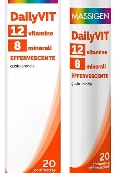MASSIGEN DAILYVIT 12 VITAMINE 8 MINERALI EFFERVESCENTE 20 COMPRESSE
