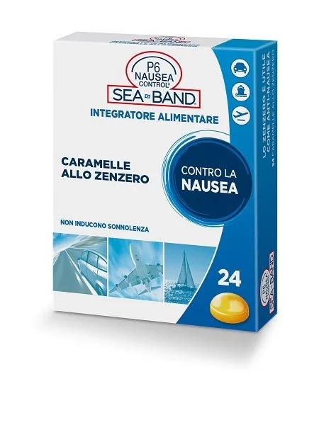 P6 NAUSEA CONTROL CARAMELLE ANTI NAUSEA VIAGGIO ALLO ZENZERO 24 PEZZI
