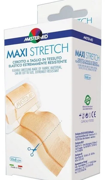 MASTER-AID STRETCH CEROTTO A TAGLIO IN TESSUTO ELASTICO RESISTENTE 50 X 8 CM