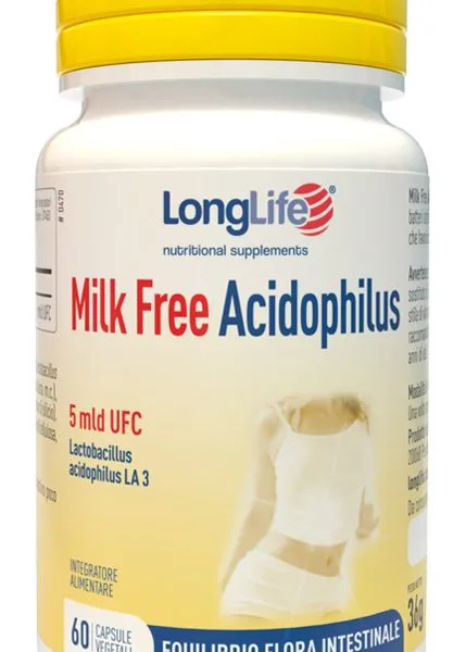 LONGLIFE MILK FREE ACIDOPHILUS 60 CAPSULE VEGETALI