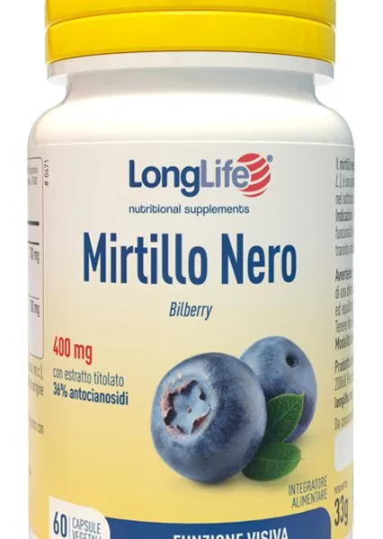 LONGLIFE MIRTILLO NERO 60 CAPSULE VEGETALI