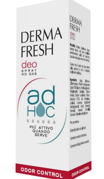 DERMAFRESH DEO SPRAY NO GAS AD HOC ODOR CONTROL DEODORANTE 100 ML